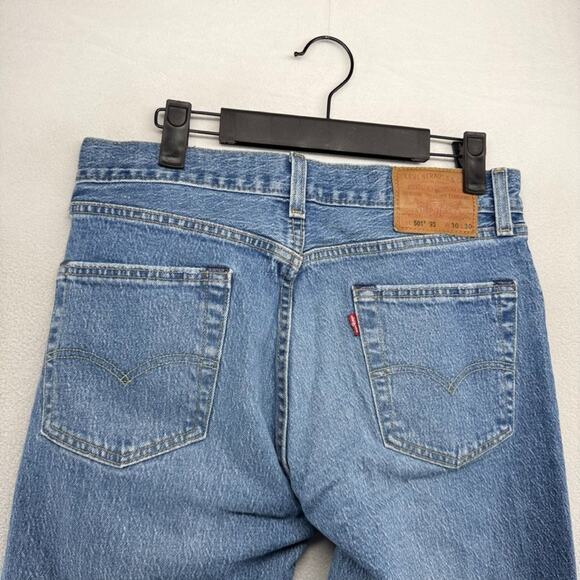 Levis 501xx Jeans Men's 30x30 Fits 29x26 Blue Premium 93' Big E Red Tab Raw Hem - Picture 7 of 10